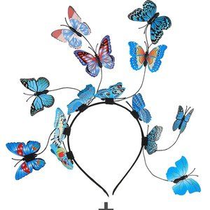 Coucoland Butterfly Fascinator Hat Monarch Butterfly Headband Crown Tea Party